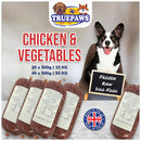 Premium Quality High-Protein Raw Dog Food - Frozen Chicken and Vegetables Mince - Natural & Grain-Free  10kg/20kg